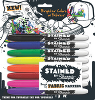 Stained Sets of Sharpie Fabric Markers